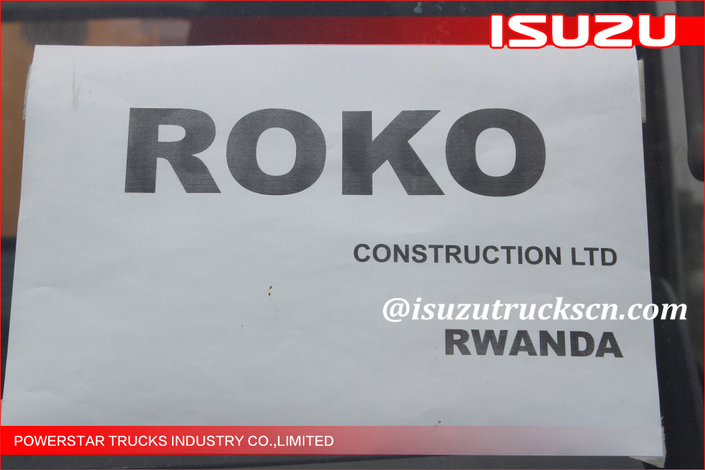 5Ton Isuzu Cargo body with Crane for ROKO Rwanda