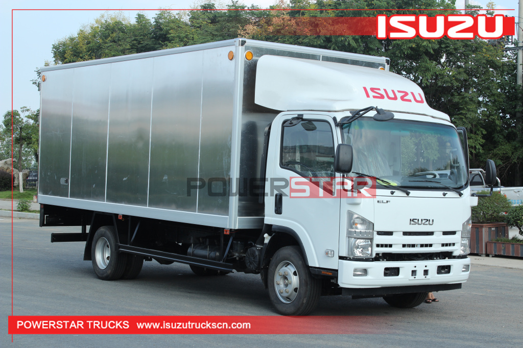 Филиппины Новые 5-10 тонн 190HP Isuzu 700p 4X2 Грузовой фургон из алюминиевого сплава