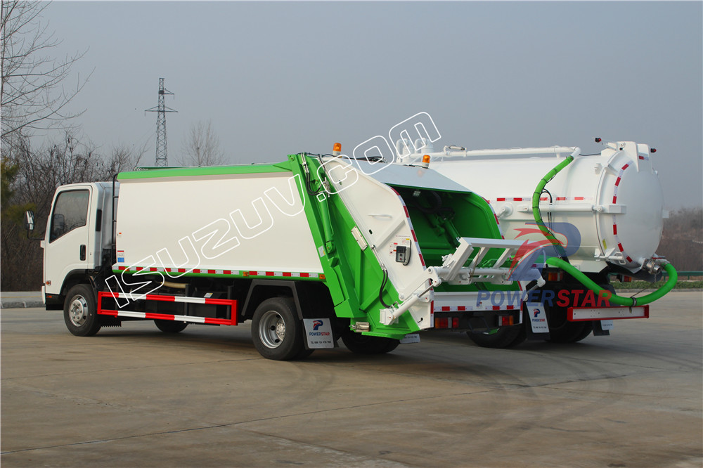 Система бункера грузовика для уплотнения мусора isuzu