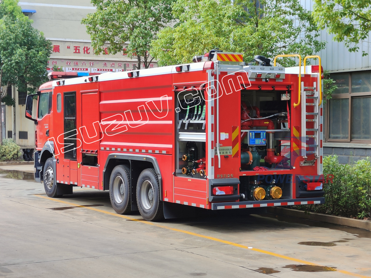 Германия 6x4 MAN TG5 Спасательная пожарная машина 12000 л воды с пожарным насосом HALE CB10/100-RSD Akron PSKD 10/80WB монитор