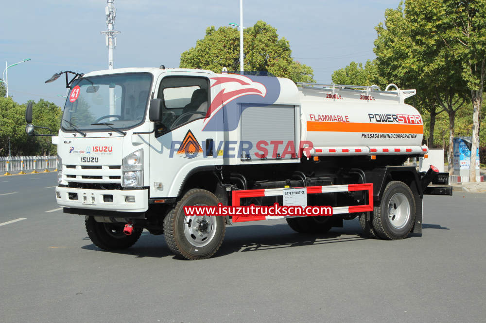 Isuzu 4x4 внедорожный дизельный автоцистерна для доставки бензина