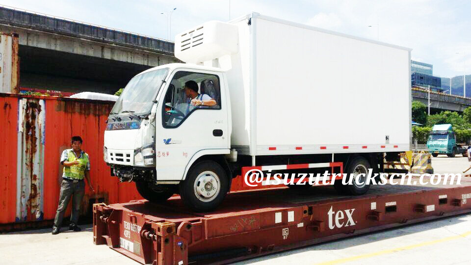 Японский охлажденных Ван грузовик Isuzu продовольствия/Мороженое Доставка в Руанде