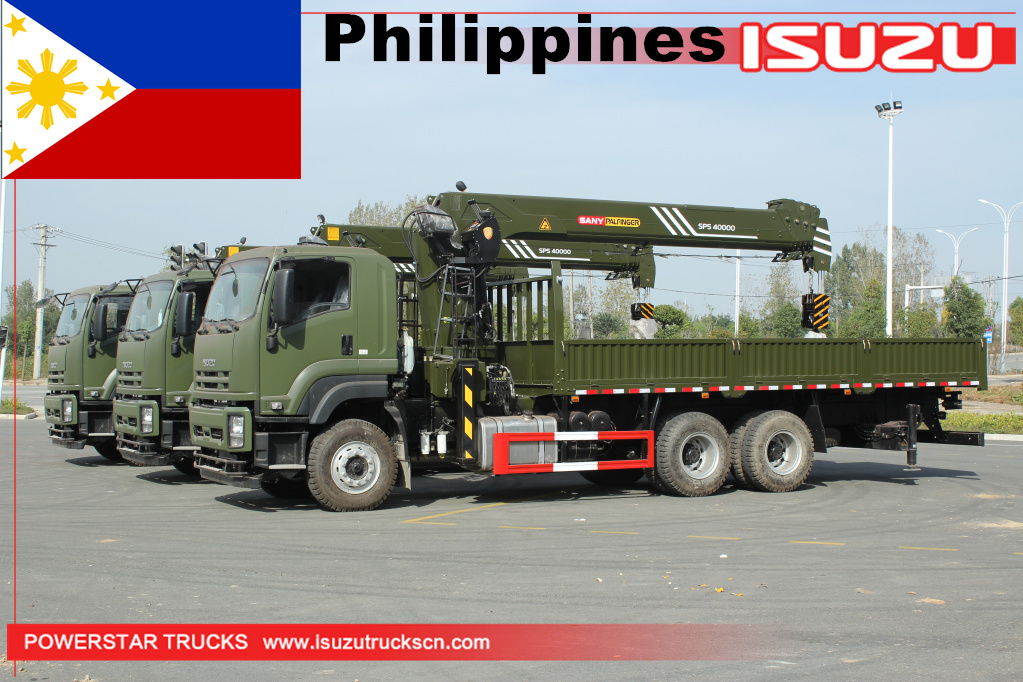 Филиппины - 3 единицы грузовика ISUZU VC46 с 16-тонным краном Palfinger SPS40000

