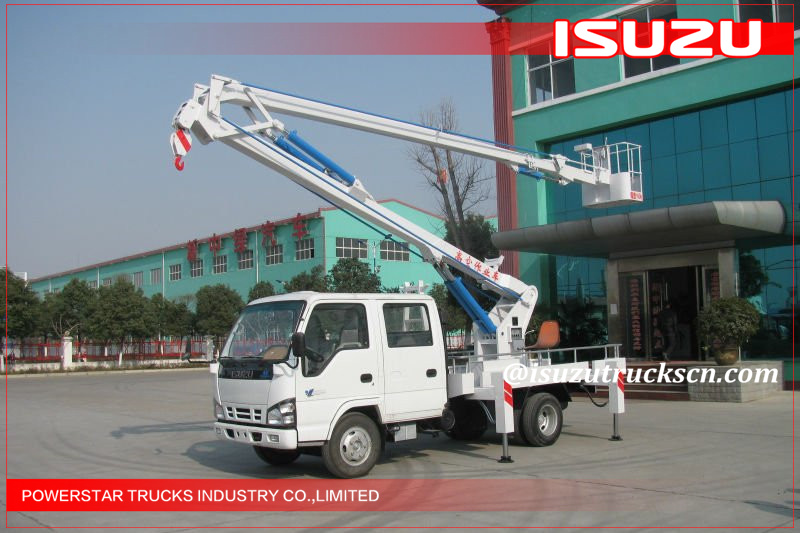 14m Telescopic Bucket Truck Isuzu Lifting Equipment