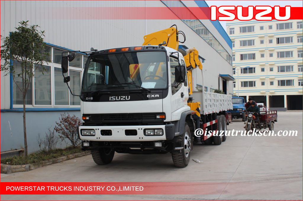 2T Isuzu chassis straight arm telescopic truck crane/truck with crane