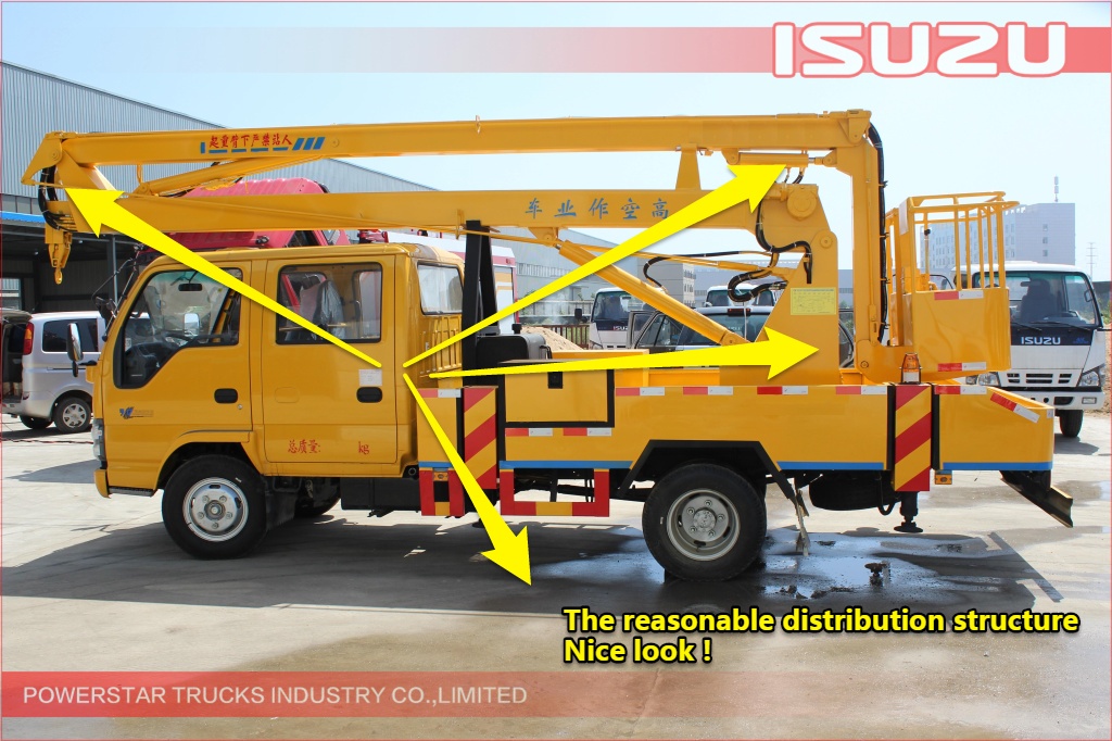 14m ISUZU Aerial work platform truck for engineering project