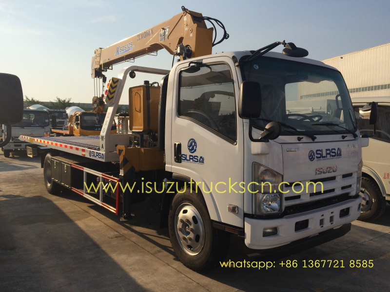  5tons Isuzu new rollback wrecker platform car carrier truck