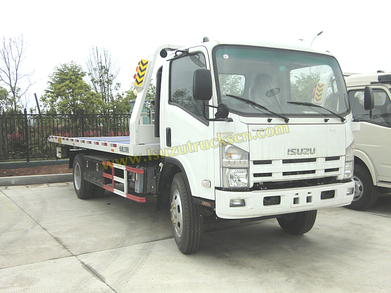 Equatorial Guinea clients order 4units Isuzu 5ton Flatbed road wrecker truck