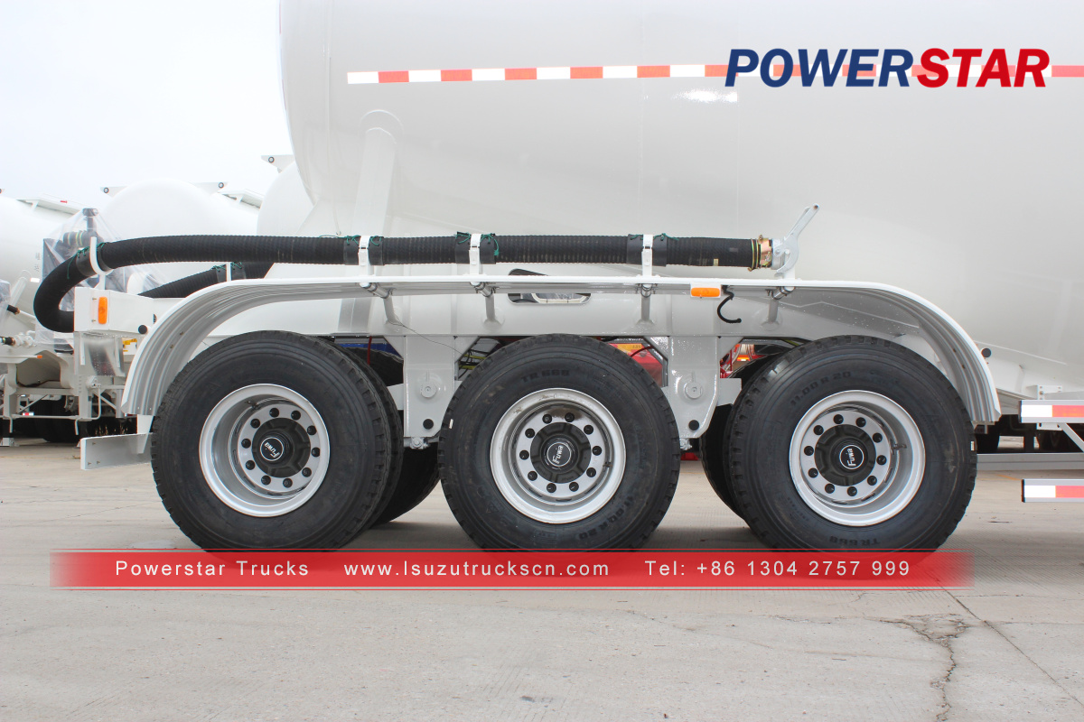 Philippines 40ton 60tons dry silo bulk cement bulker tank trailer for sale