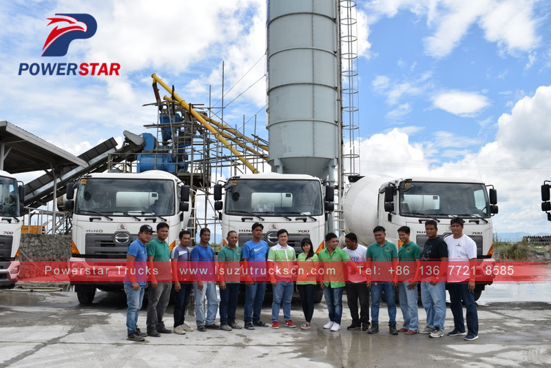Philippines 6x4 10wheels HINO 10M3 Concrete Mixer Truck for sale