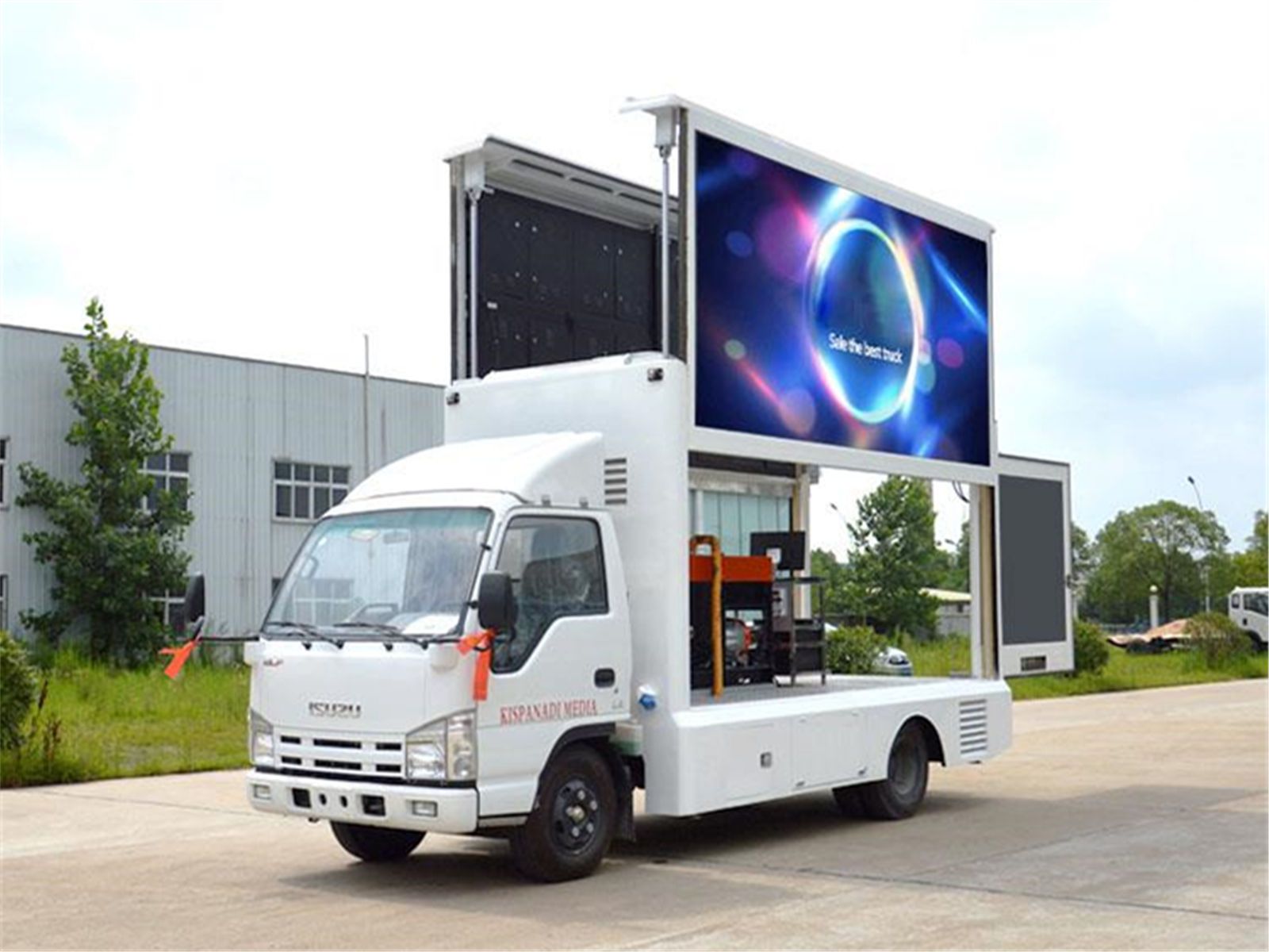 ISUZU 4x2 outdoor LED panel Advertising Display Trucks for sale