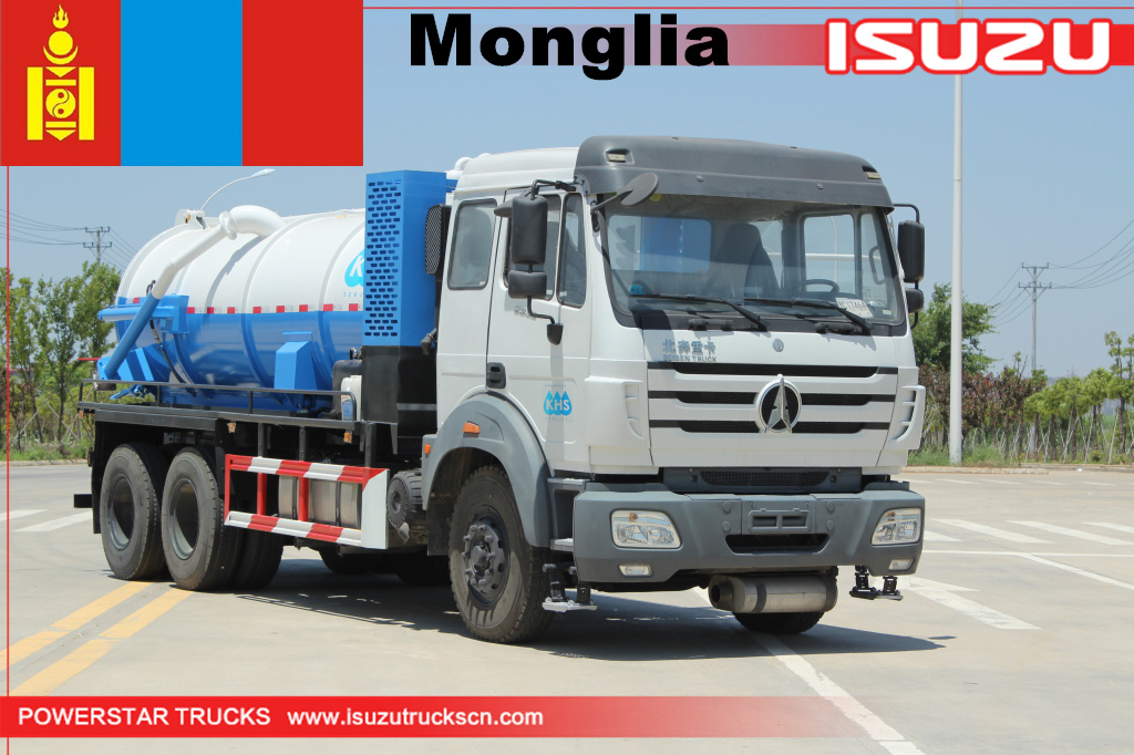 Monglia Beiben 10,000L Вакуумный аспиратор для сточных вод на продажу