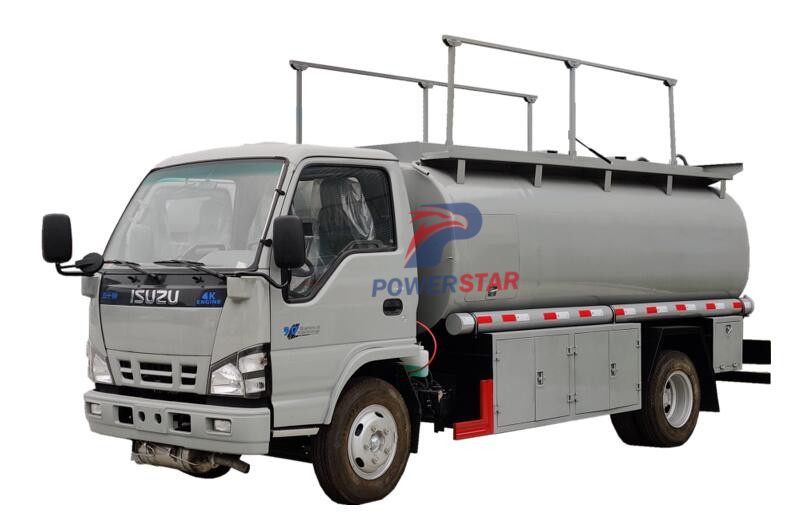 Gasoline diesel Isuzu fuel delivery tanker trucks