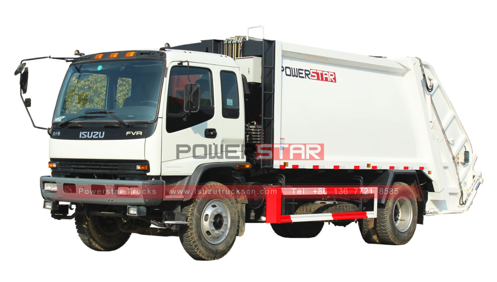 Trash Compressor Truck ISUZU Back Loading Garbage Compression Truck