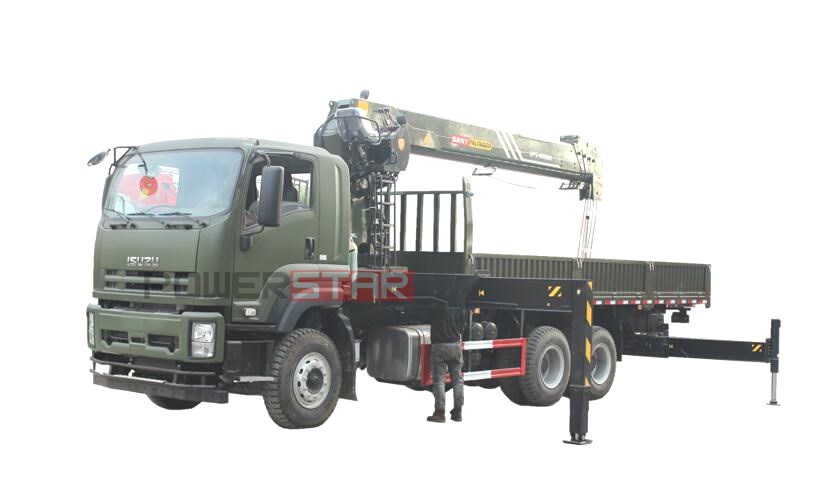 Военный грузовик ISUZU 6x4 VC46/61 с краном SANY Palfinger SPS40000 16 т.