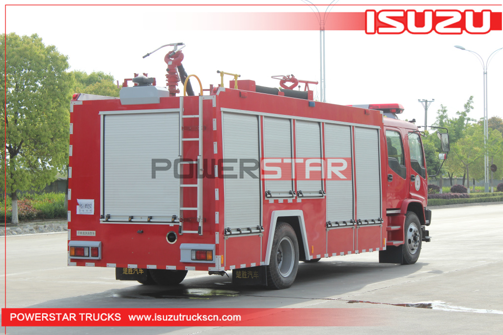 Шасси ISUZU FVR Пожарная машина с сухим порошком и пеной Пожарная машина