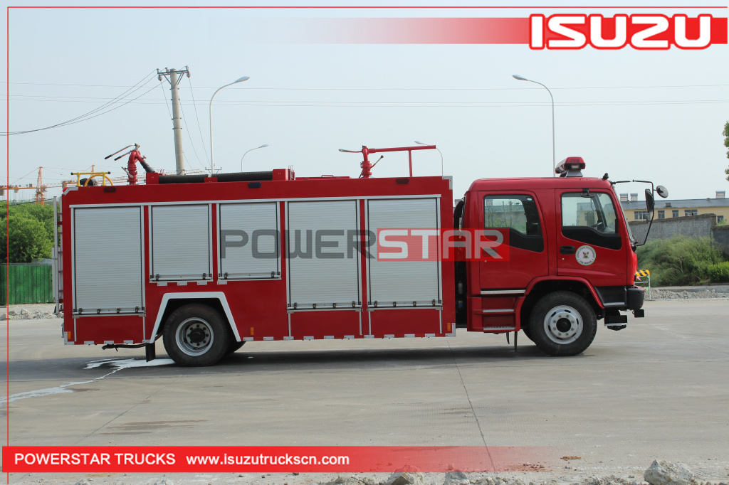 Шасси ISUZU FVR Пожарная машина с сухим порошком и пеной Пожарная машина
