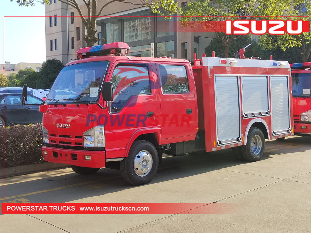Камбоджа ISUZU ELF 100P Fire Emergency Rescue Water Pumper Truck Небольшой пожарный автомобиль