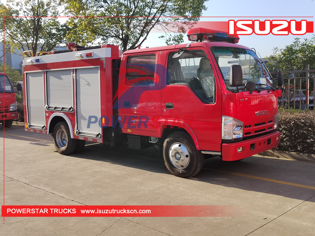 Камбоджа ISUZU ELF 100P Fire Emergency Rescue Water Pumper Truck Небольшой пожарный автомобиль