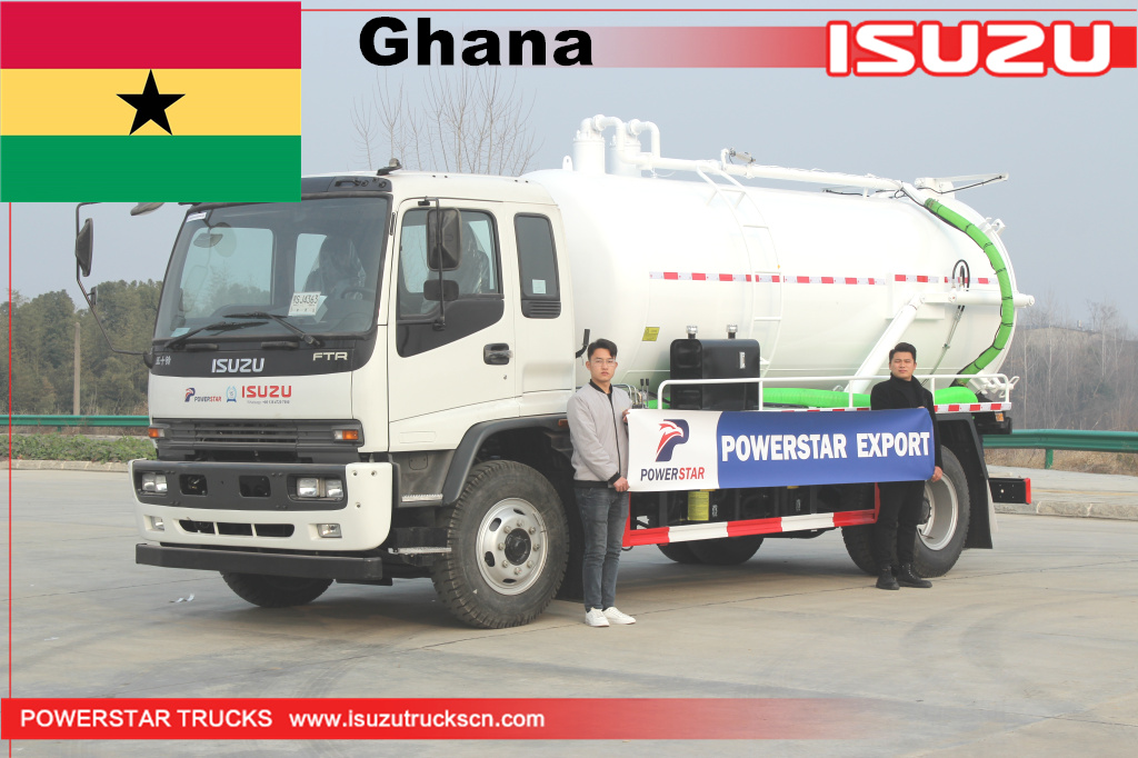 ISUZU FTR 12000 литров септический вакуумный грузовик / 12cbm cessipit автоцистерна для продажи