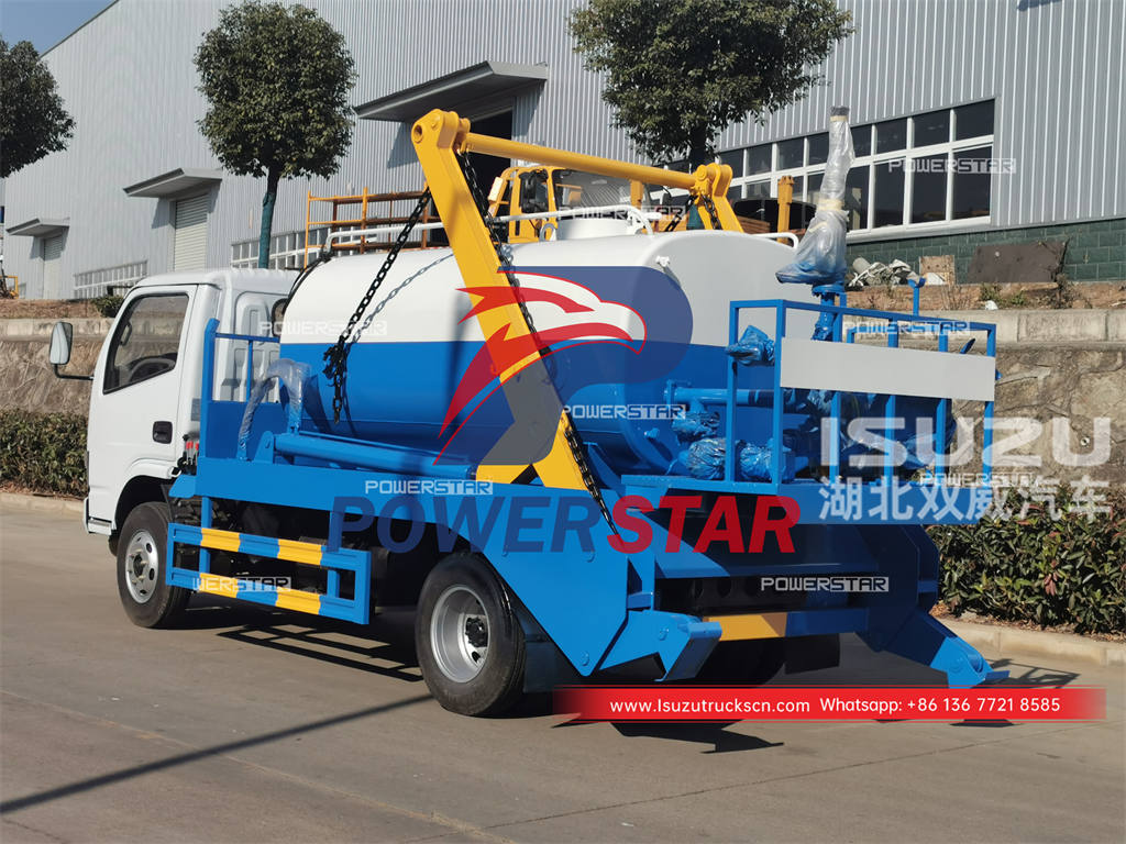 Customized ISUZU skip loader with water bowser for Dominican