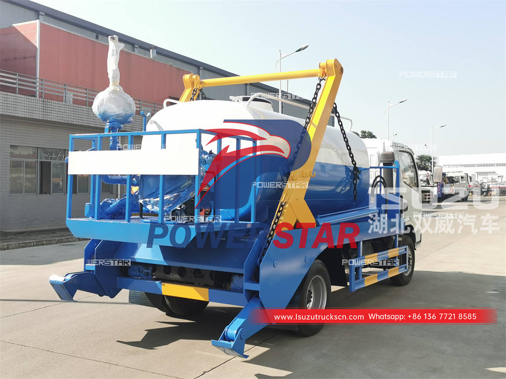 New designed ISUZU swing arm garbage truck mounted water bowser