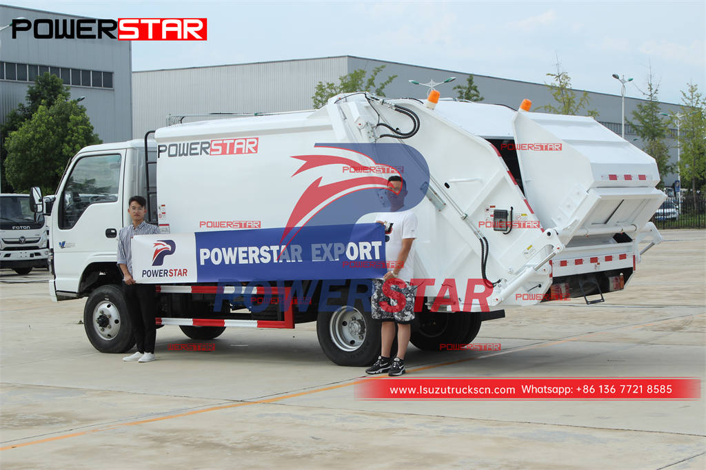 Высококачественный грузовик для уплотнения мусора ISUZU 600P 4×4 130HP 6CBM на продажу