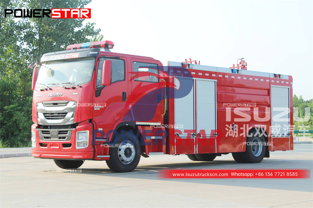 Хорошая цена ISUZU GIGA 380HP 8000 литров пожарная машина с водяным баком для продажи