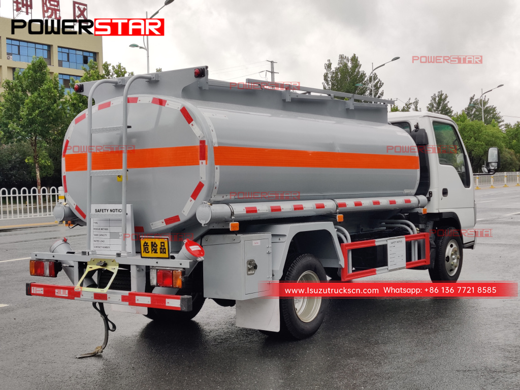 Гана ISUZU NKR 5000 литров топливный бак грузовик топливозаправщик топливный автоцистерна для продажи