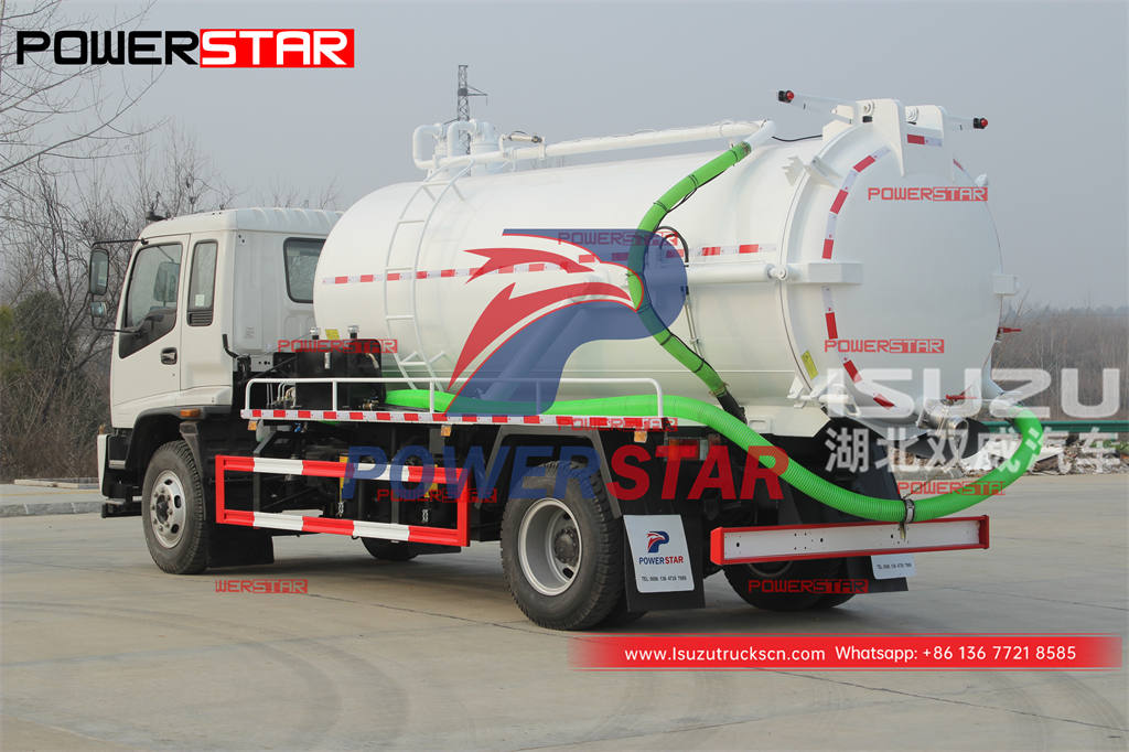 Изготовленный на заказ вакуумный грузовик ISUZU FTR 4×4 205HP 12000 литров для септика
