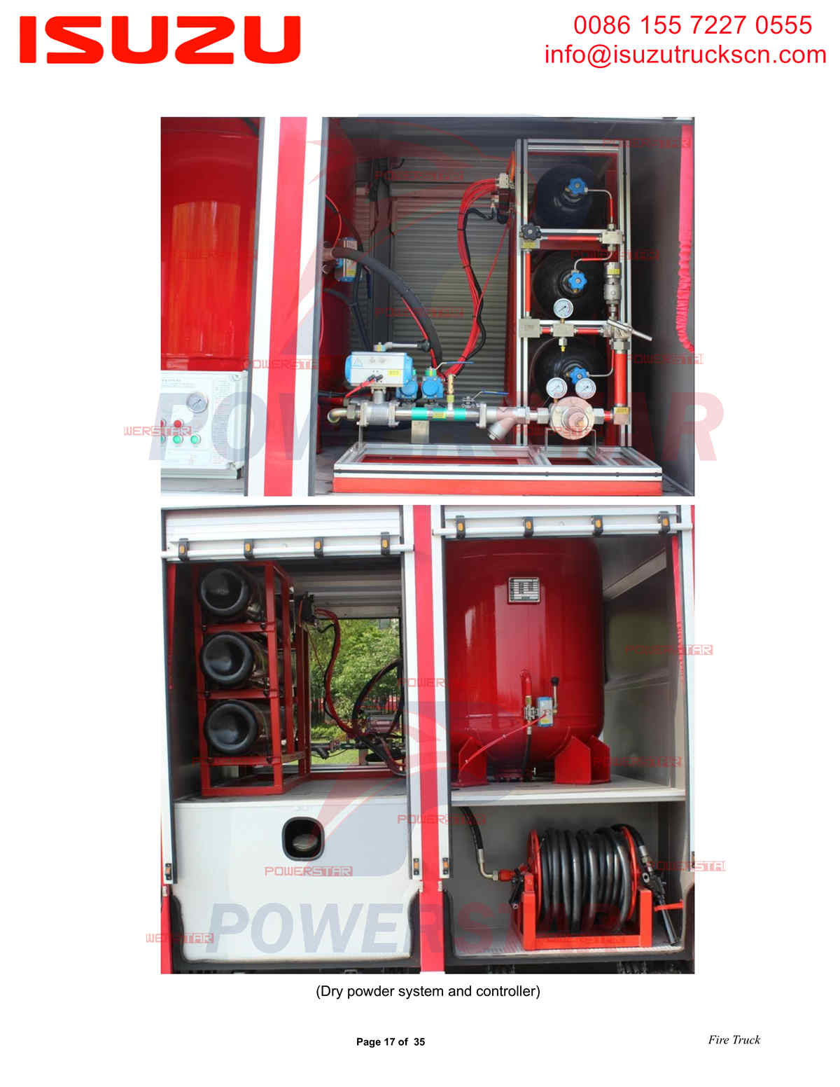 C:\fakepath\POWERSTAR TRUCKS ISUZU FVR Пожарная машина с водой, пеной и порошком