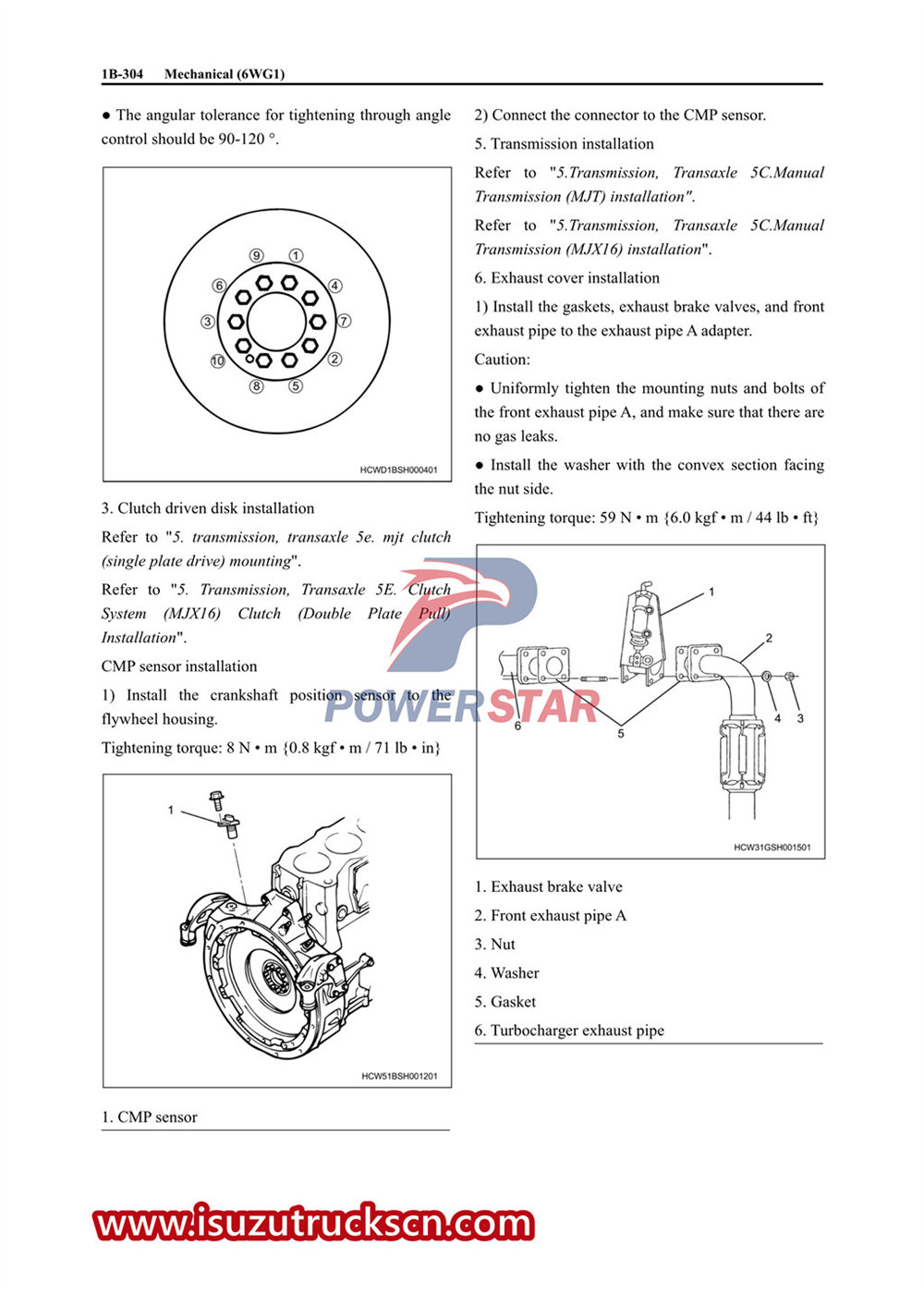 Руководство по ремонту двигателя Isuzu 6WG1.