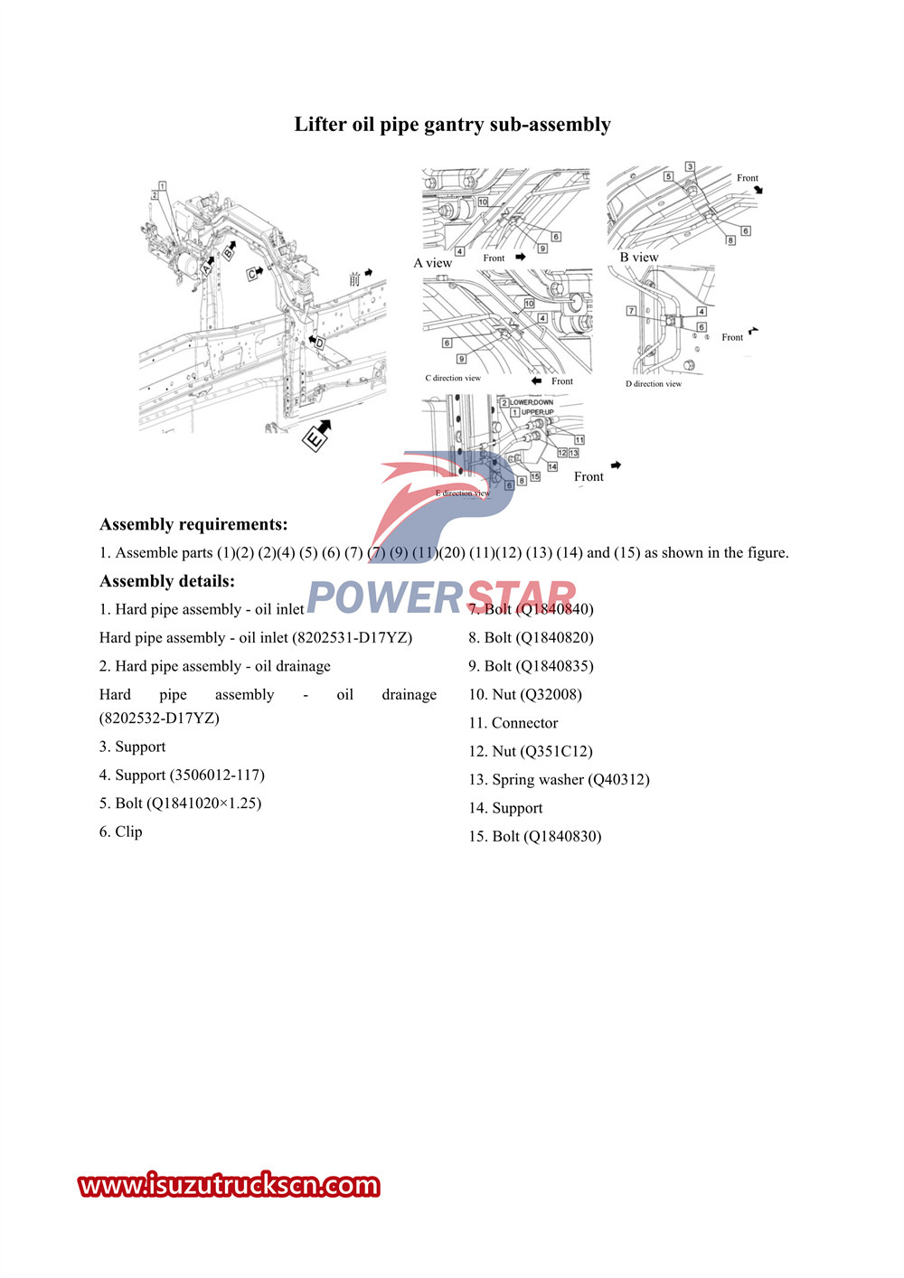 Руководство по ремонту шасси Isuzu VC61 серии.