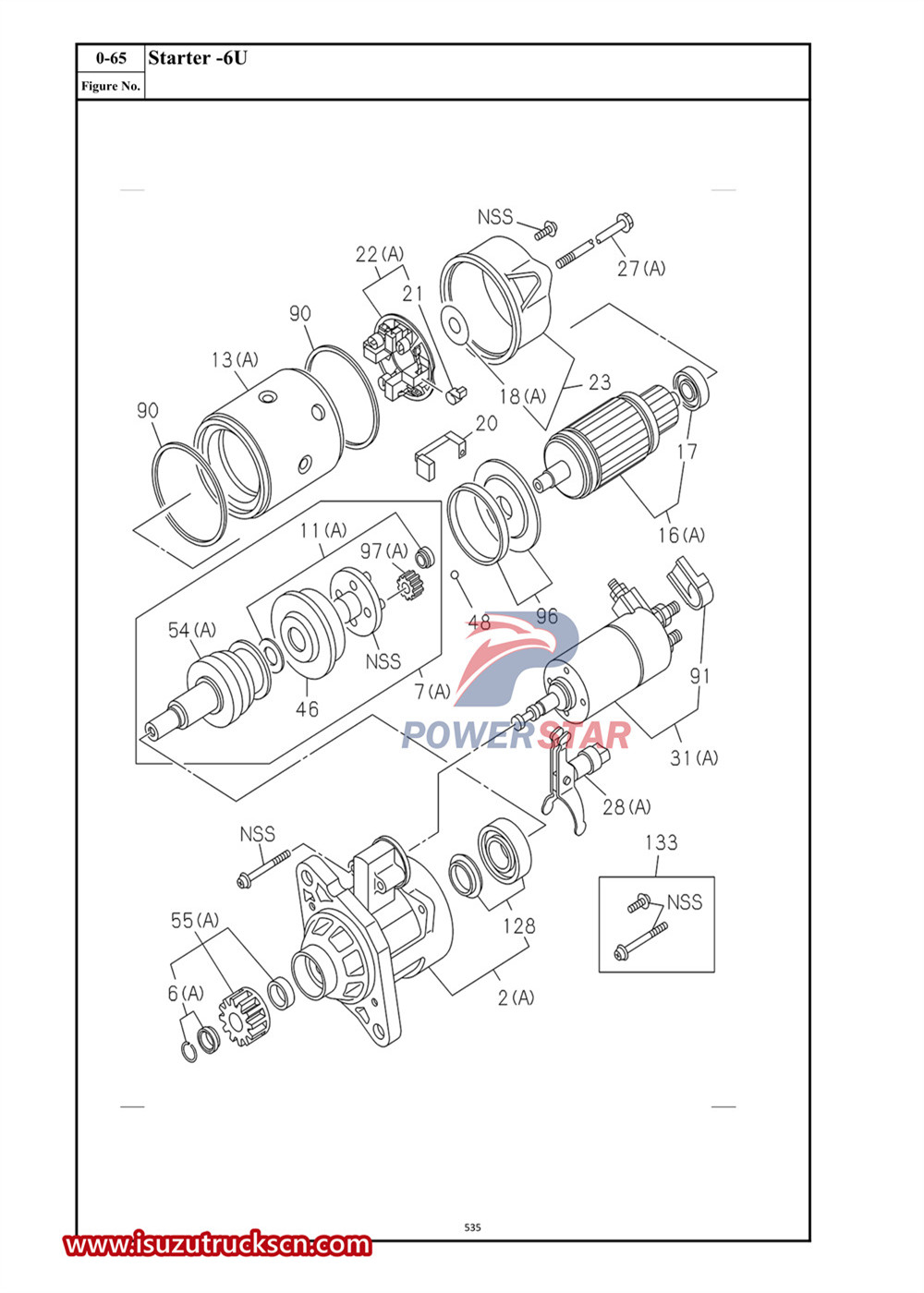 Каталог коммерческих запчастей Isuzu серии VC61