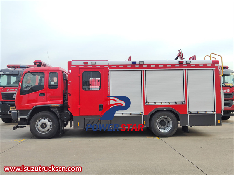 Isuzu heavy rescue fire truck