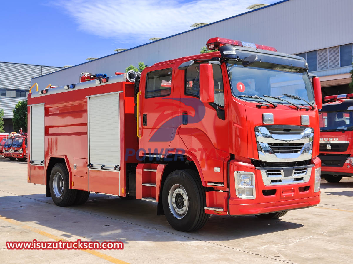 Ethiopia police station 3 units Isuzu Giga Rescue Fire Engine