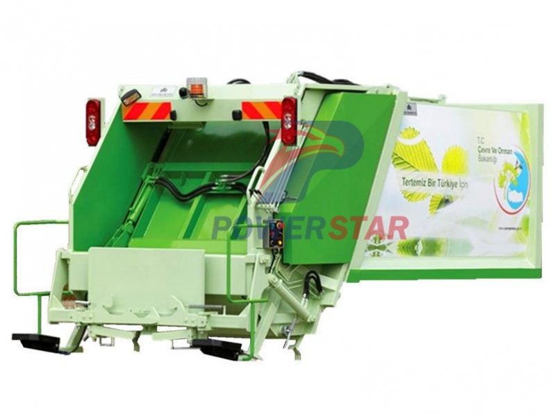 Garbage compactor truck up structure