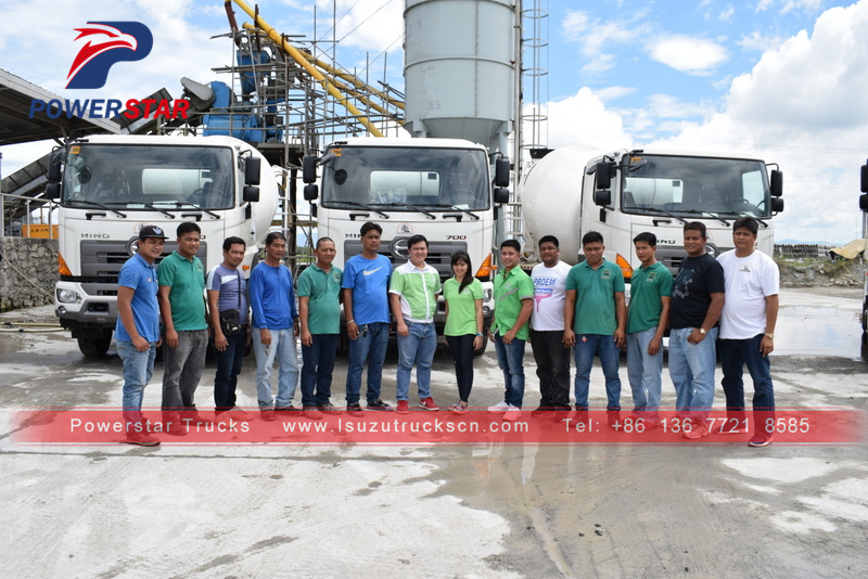 Philippines 10cbm 9cbm 8CBM hino concrete mixer truck for sale
