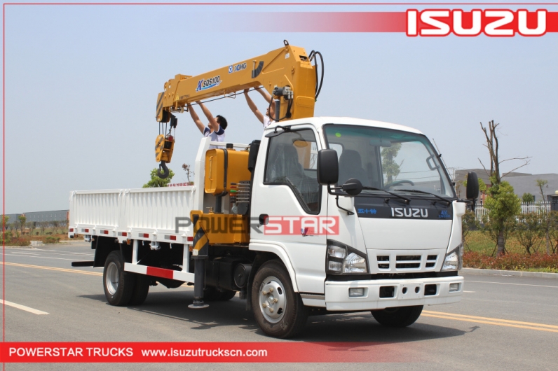 Japan Isuzu Construction telescopic boom  crane trucks for sale