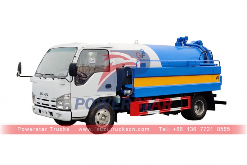 ISUZU NKR cesspool emptier 5cbm Combination Suction/Jetting Tankers for Philippines