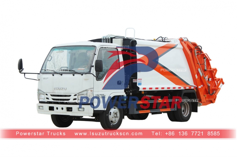 Japanese ISUZU 4×2 garbage compactor rear loader for Philippines