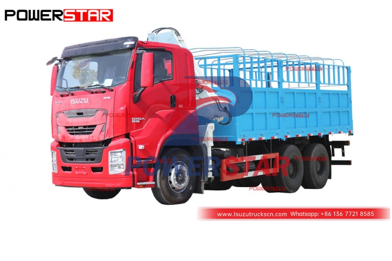 ISUZU GIGA 6×4 truck mounted crane at promotional price