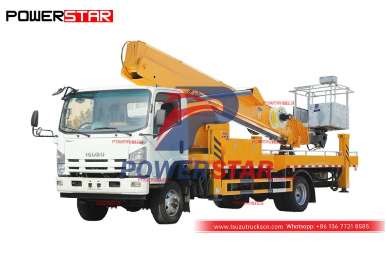 Customized ISUZU 700P 4×4 28m Bucket/Boom Trucks at best price