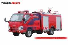 Пожарная машина ISUZU 100P 4WD 2000 литров на экспорт
