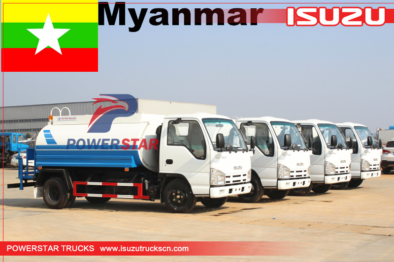 водные грузовики isuzu 5,000l для myanmar