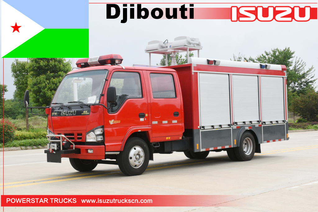 Джибути - 1 единица спасательной пожарной машины ISUZU

