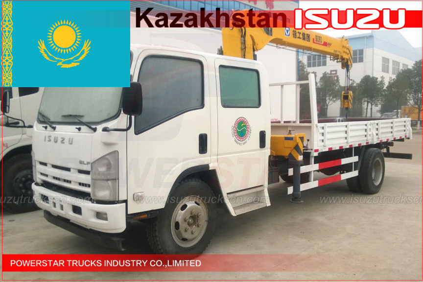 автокран isuzu двойной кабины для казахстана
