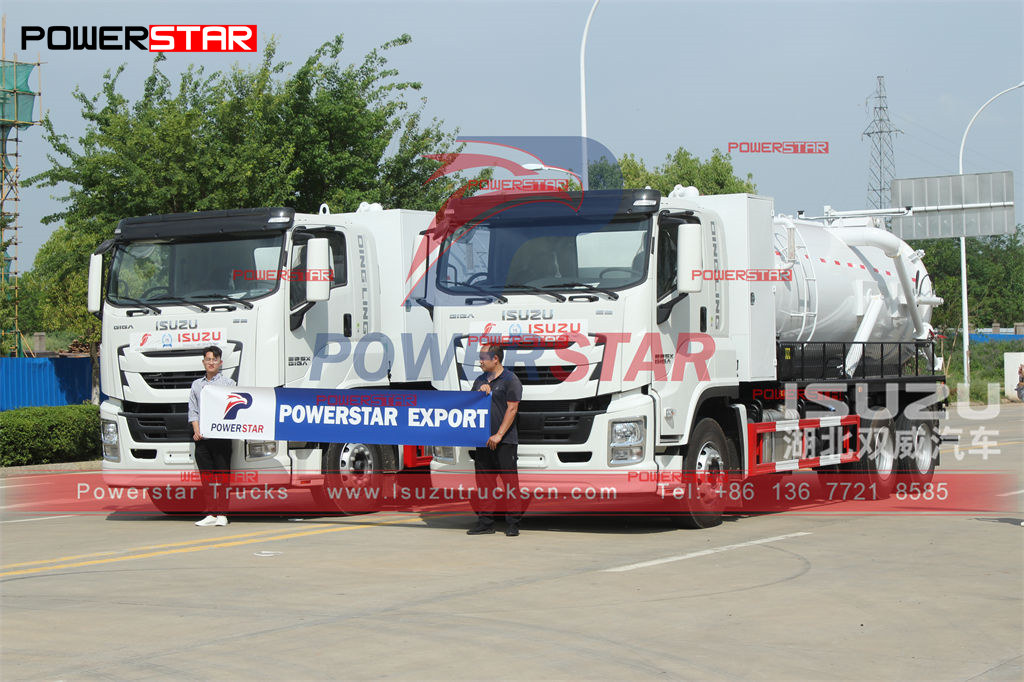 Вакуумный грузовик ISUZU GIGA 12000L с насосом MORO PM110W экспорт Филиппины и Мьянма Янгон
