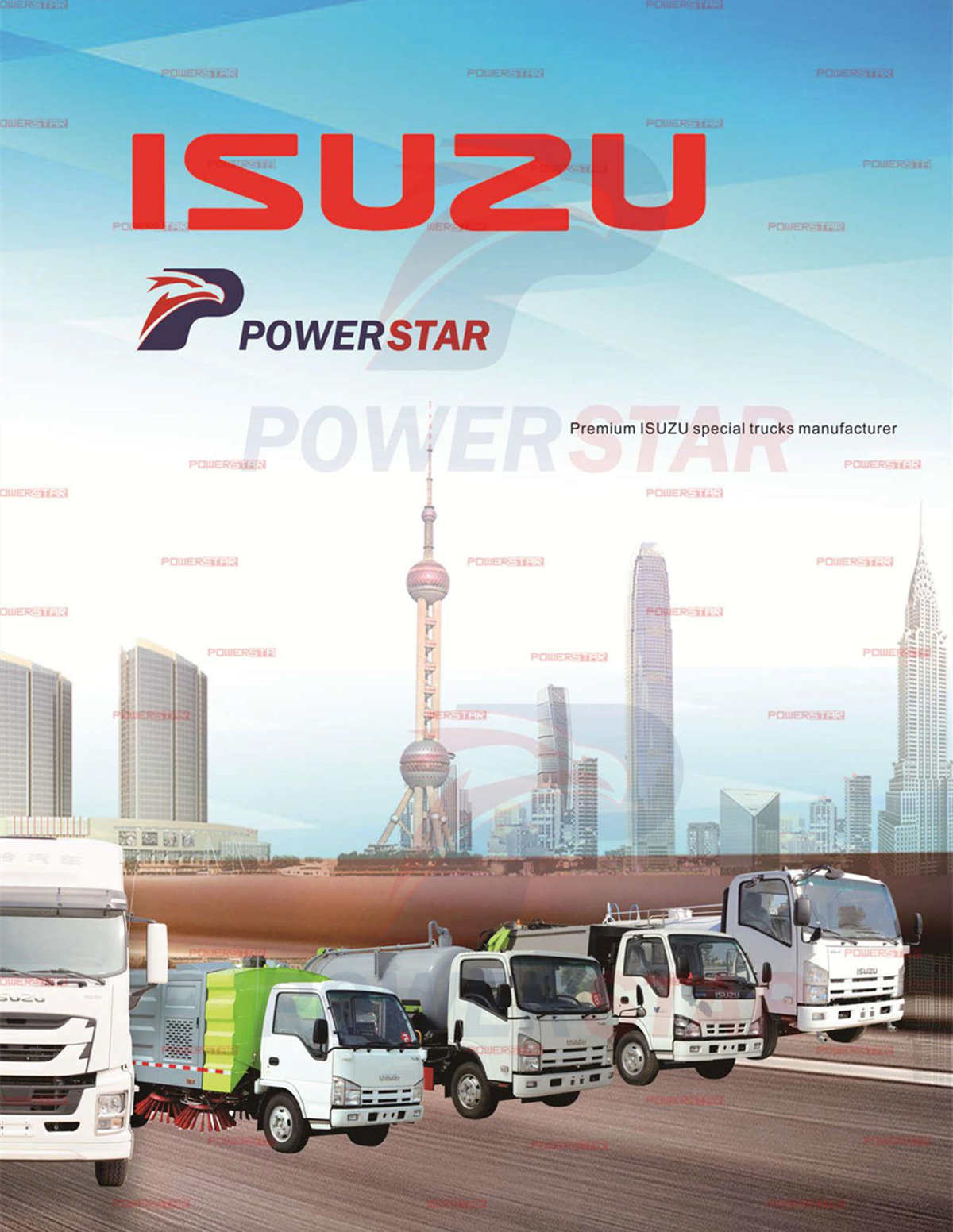 Каталог профессиональных грузовиков ISUZU POWERSTAR по индивидуальному заказу
    