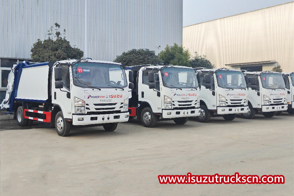 15 units Isuzu NKR garbage compactor trucks for shipment